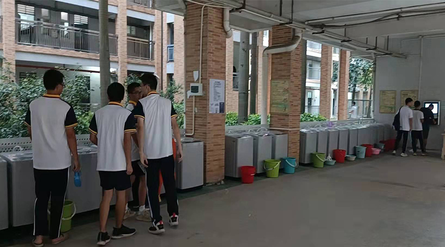好評續(xù)單！江門一中學校持續(xù)追加共享洗衣機！