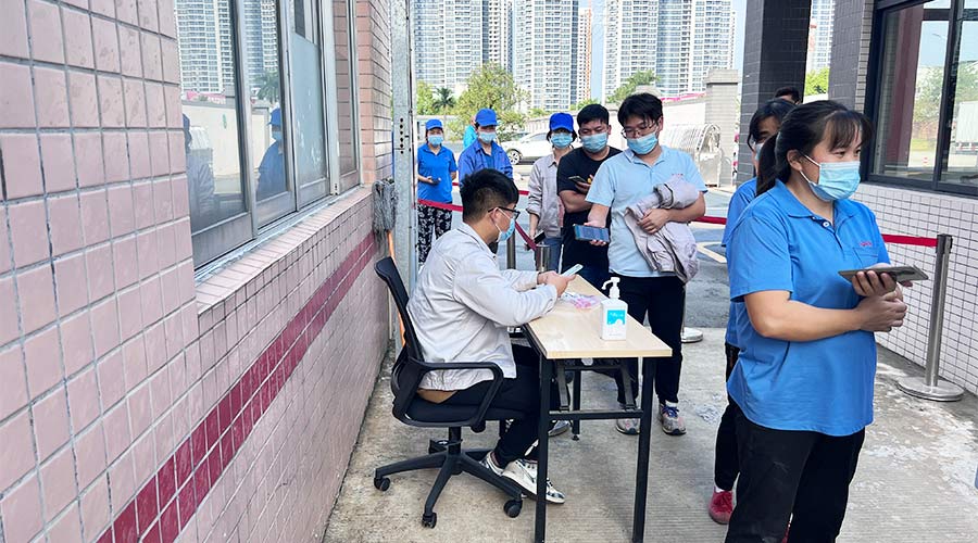 迅速防疫！金環(huán)電器積極配合醫(yī)護(hù)人員上門測核酸！