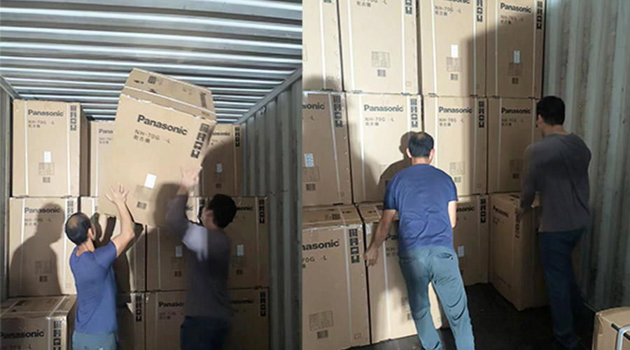 春節(jié)放假沖刺！加速度完成客戶松下衣物烘干機裝柜發(fā)貨